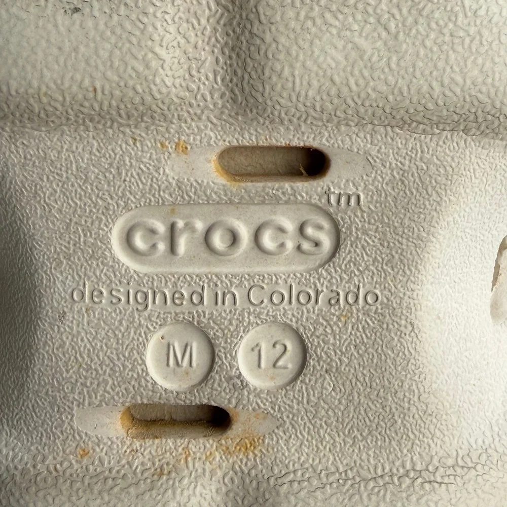 Crocs Echo Slide Men Size 12 Cream Ivory Sporty Streetwear Comfort Sandals